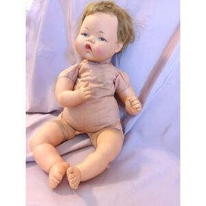 Vintage 19" 1960's Ideal Thumbelina Doll Original wooden Windup Working Knob